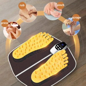 TENS Foot Muscle Electrostimulator Massager Pad Mat 8-Mode Relaxation Treatment